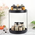 thumbnail image 5 of Uxcell Lazy Susan Turntable, 2 Tier Rotating Spice Racks Suitable for Furniture Pantry Kitchen Countertop Bathroom, 5 of 6