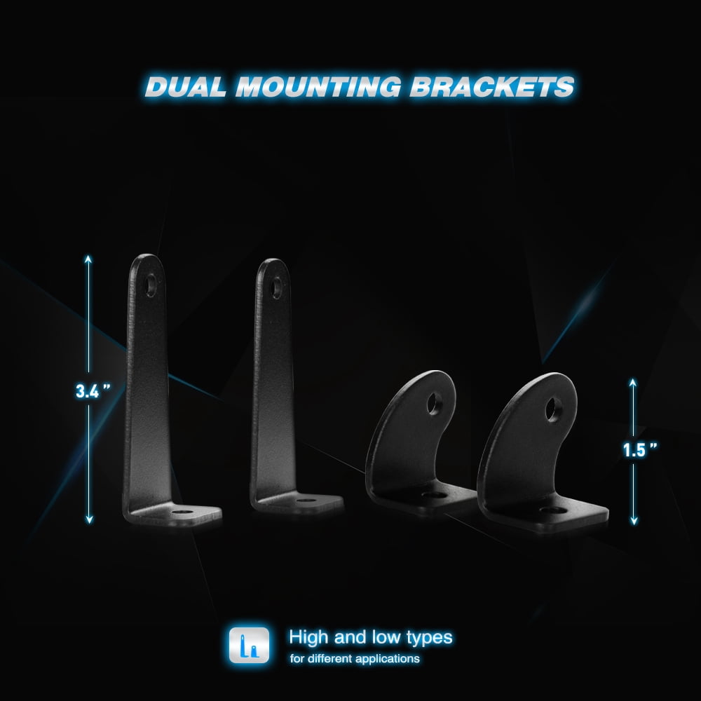 Led Light Bar Nilight Super Slim 2PCS 7 Inch 30W Spot Driving Fog Light Single Row Off Road led Lights for Jeep - 2 Style Mounting Brackets, 2 years Warranty