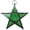 Green, variant on In the Breeze 9220 — Teal 5-Point Star Tealight Lantern — Moroccan-Style Boho Chic Glass and Metal Tealight Hanging Lantern