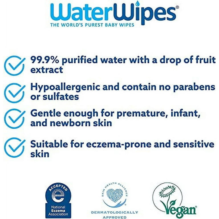 WaterWipes Baby Wipes Sensitive Newborn Skin, 720 Wipes