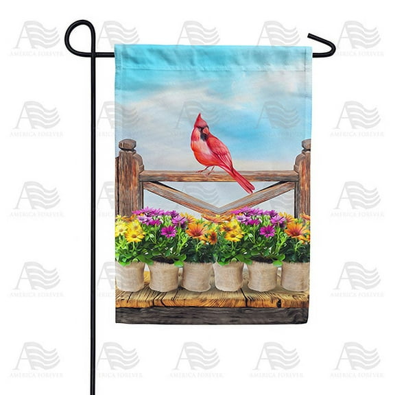 America Forever Spring Cardinal Garden Flag 12.5 x 18 inches Double Sided Hello Summer, Sky, Colorful - Seasonal Yard Lawn Outdoor Decorative Sunflower Blue Sky Garden Flag