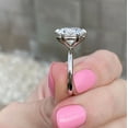 thumbnail image 4 of 3Ct Lab Created Diamond Round Cut Solitaire Leady Beauty Ring 14K White Gold Plated, 4 of 4