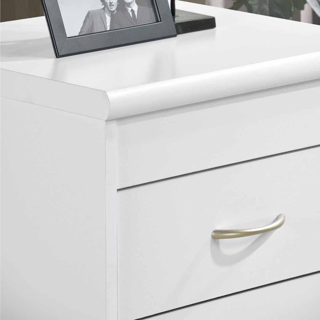 Hodedah 2-Drawer Nightstand, White