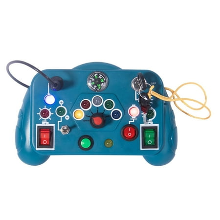 Busy Board Toy Light Sensory Activity Cube Early Childhood Education Fine Motor Skills Trainer Cognitive Development Puzzle Interactive Learning Board