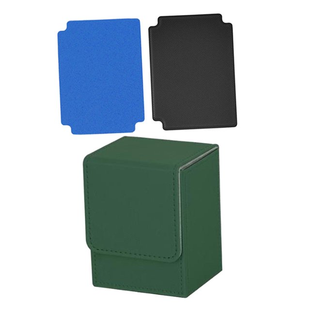 Caja de baraja de cartas coleccionables, organizador de almacenamiento para pasatiempos, tarjeta de reunión Verde
