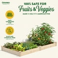 thumbnail image 3 of Greenes Fence Original 48" x 96" x 7" Beige Pine and Wood Raised Garden Kit, 3 of 8
