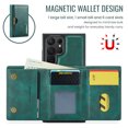 thumbnail image 3 of Dteck Magnetic for Samsung Galaxy S25 Ultra Case with Detachable Wallet, RFID Blocking Card Holder PU Leather Flip Stand Shockproof 2 In 1 Phone Case for S25 Ultra,Green, 3 of 6