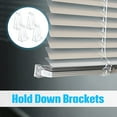thumbnail image 2 of 10 Pieces Hold Down Brackets Clear Plastic Blinds Bottom Rail Holder Clips Replacement for 2 Inch Horizontal Blinds Shades Windows Doors, 2 of 11