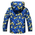 thumbnail image 2 of AAMILIFE Boys Waterproof Fleece Lined Jacket Color Block Windbreaker Hooded Coat, 2 of 4