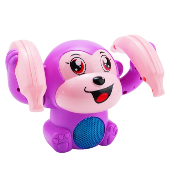 Vogacara Juguete educativo plástico del mono con el brazo giratorio de 360° y los juguetes activos del juguete del bebé de los bebés de la Videojuegos portátiles púrpura Sin batería
