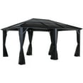 thumbnail image 2 of Sojag Meridien 12 x 16 x 9 ft Charcoal Gazebo, 2 of 7
