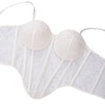 thumbnail image 5 of Warop Women's Sexy Solid Color Bustier Camisole with Underwire and Removable Pads, Bone Support Lace Trim Tank Top for Daily Wear and Layering, 5 of 7