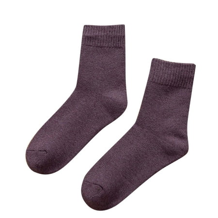 

Fashion Socks Women Solid Color Socks Mid Tube Autumn And Qinter All Long Tube Pure Colored Cotton Pile Socks