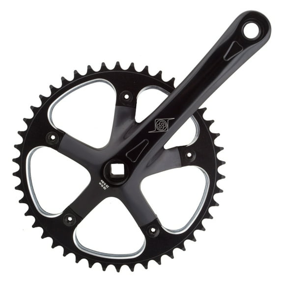 Origin8 Track Crankset 170mm Black 46T x 1/8" JIS Single Speed Fixed Gear Bike