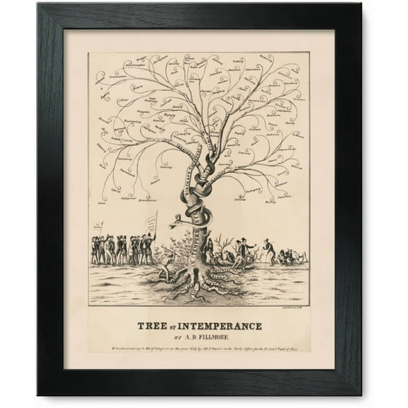 Framed Print: Tree Of Intemperance, 1855