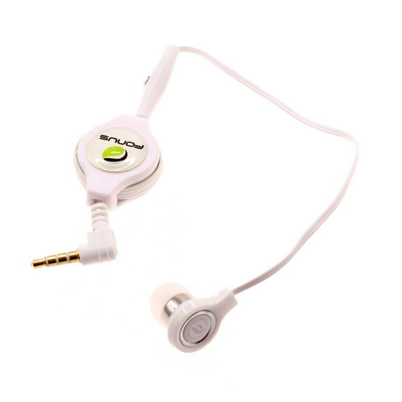 Headphone Retractable Mono Earphone for Motorola Moto G Play (2024) - 3.5mm w Mic Headset Handsfree Earbud Earpiece Microphone G9W for Moto G Play (2024)