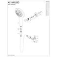 thumbnail image 3 of Kingston Brass KX1548SD Vilbosch Multi-Function Hand Shower Kit, Brushed Nickel, 3 of 5