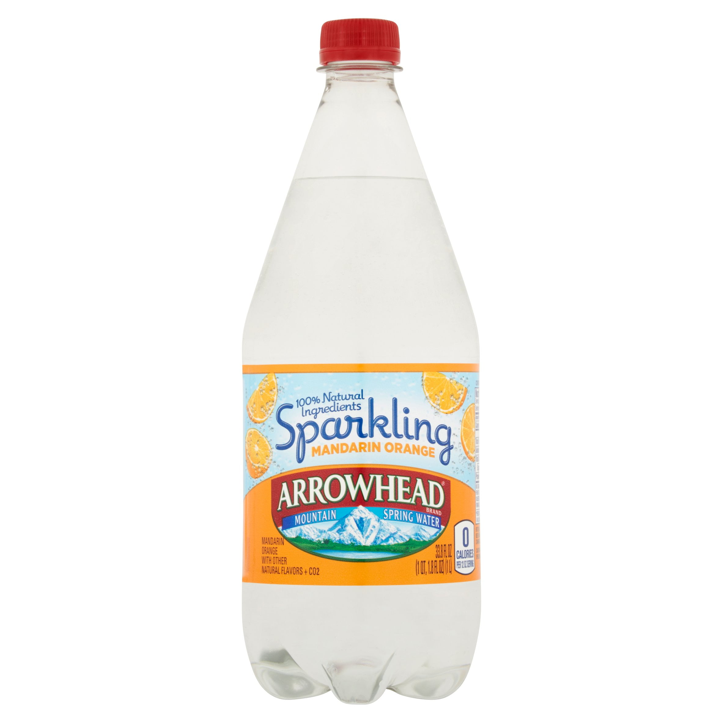 ArrowHead Sparkling Mandarin Orange Mountain Spring Water 33.8fl oz by Nestlé Waters North America Inc.