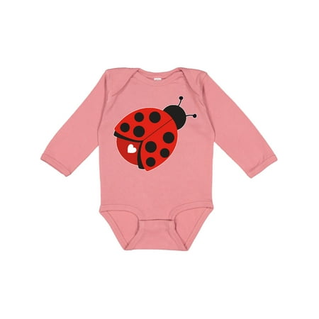 

Inktastic Ladybug with a White Heart Gift Baby Girl Long Sleeve Bodysuit