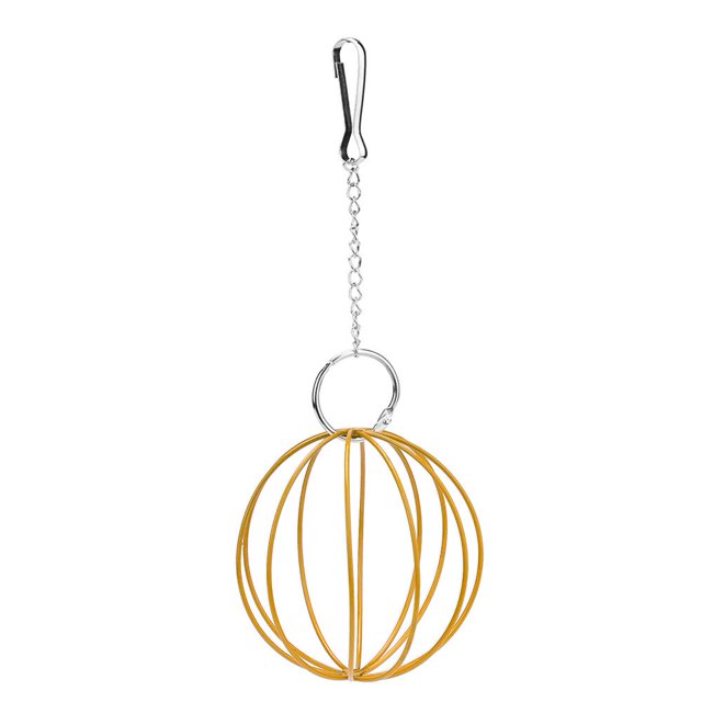 FLhrweasw Rejilla Acero Inoxidable Pet Hay Pesebre Food Ball Rabbit Grass Rack (Amarillo)