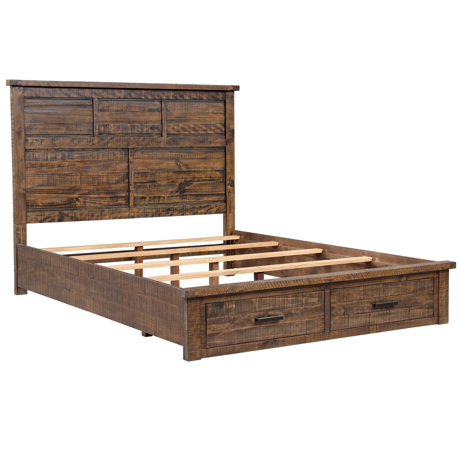 Kadyn Wood Storage Queen Bed, Queen Size Platform Bed with Wooden Headboard, Queen Wood Platform Storage Bed with 2 Drawers, Natural Kadyn Wood Storage Queen Bed, Queen Size Platform Bed with Wooden Headboard, Queen Wood Platform Storage Bed with 2 Drawers, Natural