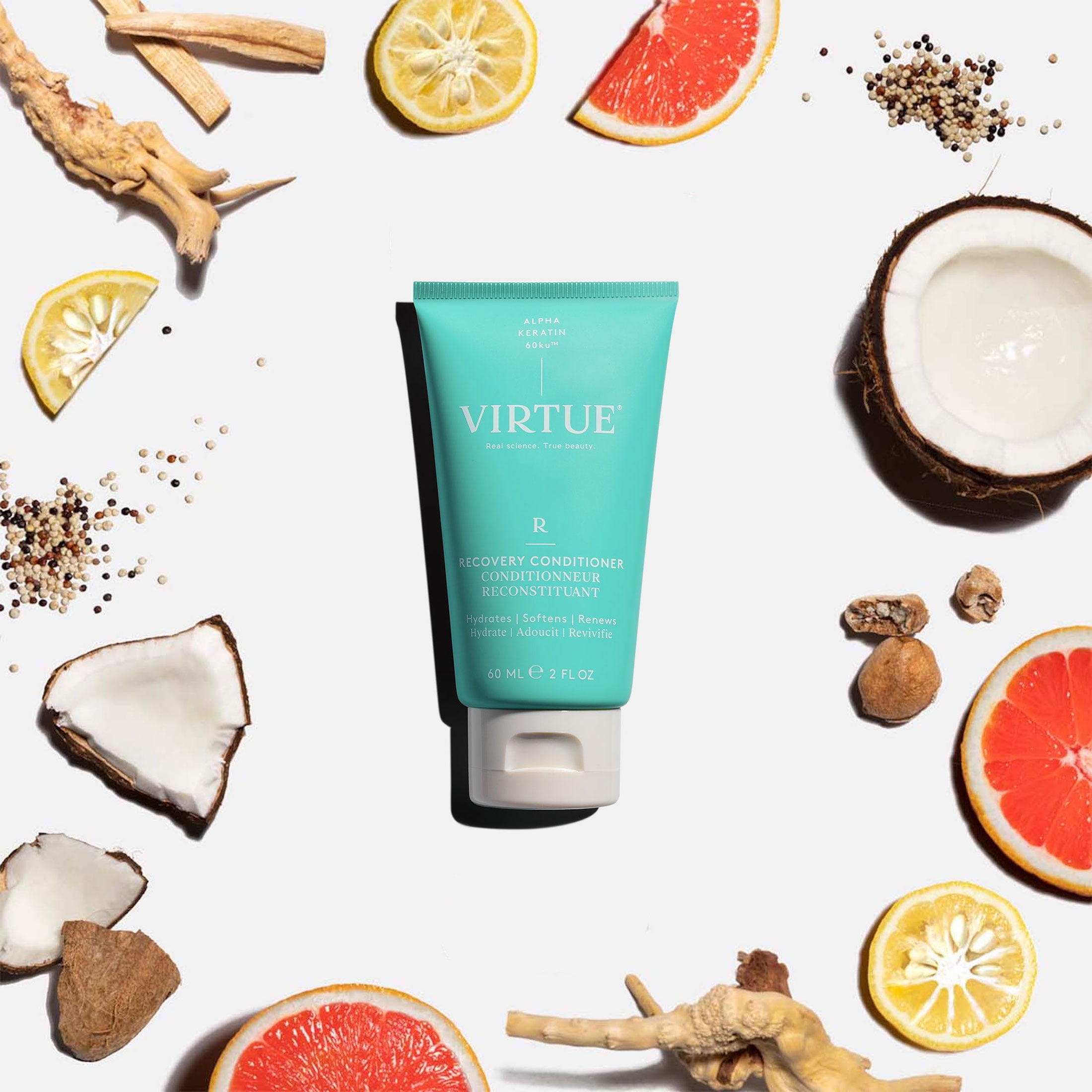 Virtue Hydrating Recovery Hair Care Conditioner for Dry, Damaged & Colored Hair, 2 oz
