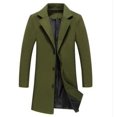 thumbnail image 1 of Men's Trench Coat Long Jacket Lapel Neck Outwear Overcoat Cardigan, 1 of 5