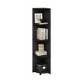 thumbnail image 3 of Furinno Econ 4-Tier Corner Shelf Bookcase, Bookshelf, Espresso, 3 of 6