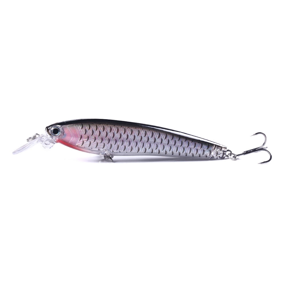 HENGJIA Fishing Lures Large Hard Bait Minnow VIB Lure with Treble Hook Life-Like Swimbait Fishing Bait Popper Crankbait Sinking Lure for Trout Bass Walleye Redfish, 5PCS