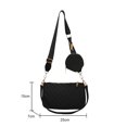 thumbnail image 3 of Bolso cruzados 2 en 1 con monedero de cuero para mujer (negro), 3 of 5