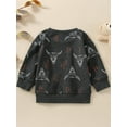 thumbnail image 3 of hirigin Toddler Baby Boys Girls Pullovers, Long Sleeve Round Neck Bull Head Print Sweatshirts, 3 of 8