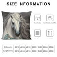 thumbnail image 5 of Creowell  Horse Pillow Case,Beautiful African White Horse Cushion Cover Square Standard Home Decorative for Men/Women White Gray, 5 of 5