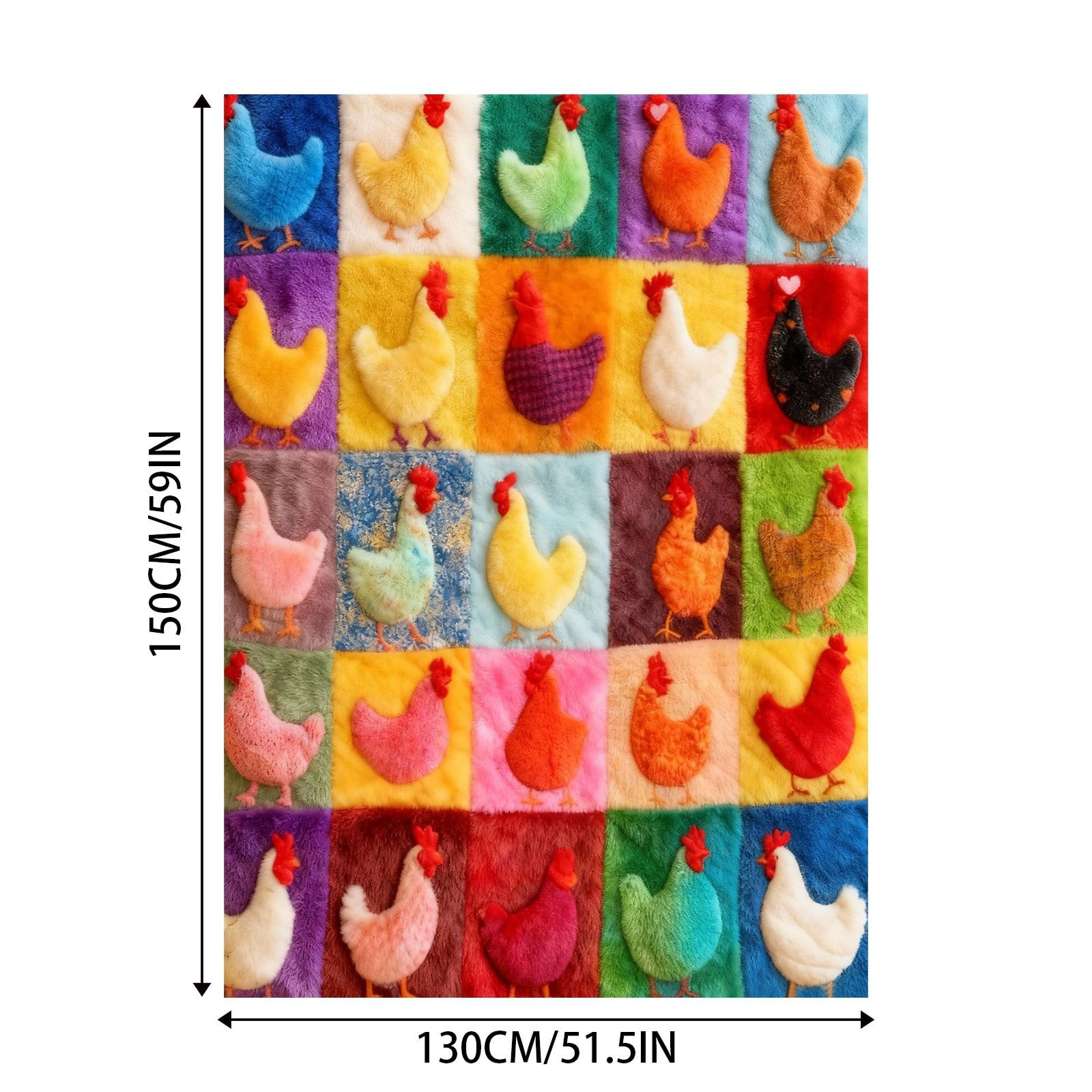 ZZERHUOO Large Heated Blanket Chicken Shaped Blanket Cozy Animal Themed Throw For Kids Adults Cute Unique