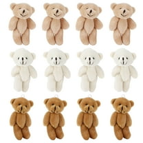 BESTSKY 12 Pcs Mini Stuffed Bears Comfortable Soft Cute Mini Teddy Plush Toy for Wedding Birthday Decorations