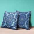 thumbnail image 4 of Amrita Sen Designs CAPL1004BrCDS-ZP-16x16 16 x 16 in. Floral Paisley Broadcloth Indoor & Outdoor Zippered Pillow - Blue & Purple, 4 of 4