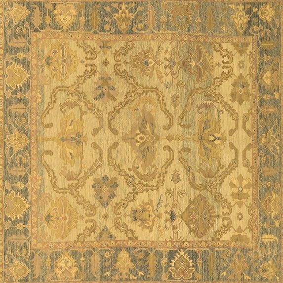 Ahgly Company Indoor Square Oriental Brown Traditional Area Rugs, 4' Square