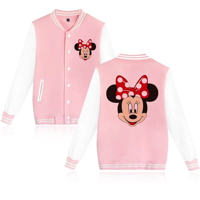 Sudadera con capucha de los 90 para hombre y mujer, chaqueta de béisbol de Disney, Mickey, Minnie Mouse, ropa para niño y niña, chaquetas para bebé