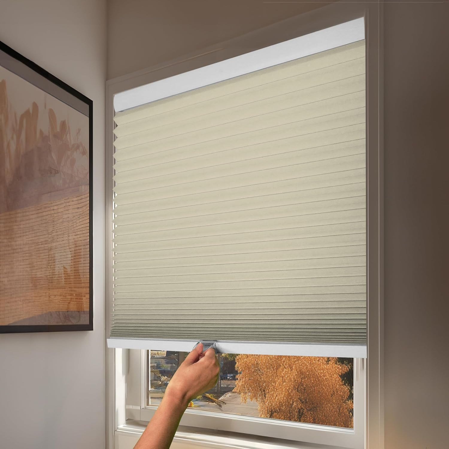 Chicology Beige Cordless Blackout Cellular Shades 28 in. W x 72 in. L
