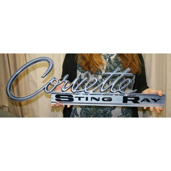 Corvette C2 C3 Side Script Emblem Steel Sign