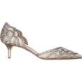 thumbnail image 4 of Womens Badgley Mischka Ginny Rhinestone D'Orsay Pumps, Ivory, 4 of 6