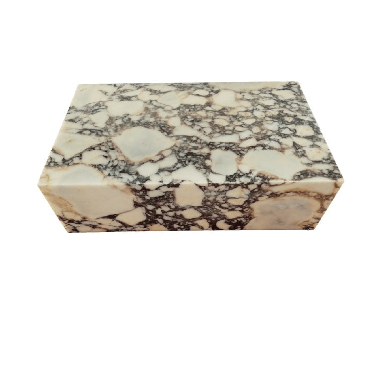 Genuine Marble Block Coffee Table - Calacatta Viola Marble