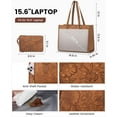 thumbnail image 6 of Lovevook Work Tote Bag for Women, Classic Quilted Pu Leather Handbag Purses with 15.6 in Laptop comparment and Insulated Lunch Compartment better for work lunch nurse college picnic drinks casul, 6 of 6