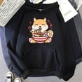 thumbnail image 3 of Nueva y linda sudadera con estampado de Shiba Inu Ramen, sudadera con capucha informal de manga larga para mujer y hombre, 3 of 4