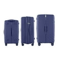 thumbnail image 3 of IZOD Gail Polycarbonate Luggage Set - 360-Degree Dual Spinning Wheels - Water-Resistant Nylon Zippers - Mounted Combination Lock - Combo Lock 28", 24", 20" - 3 Piece Luggage Set (Navy), 3 of 5