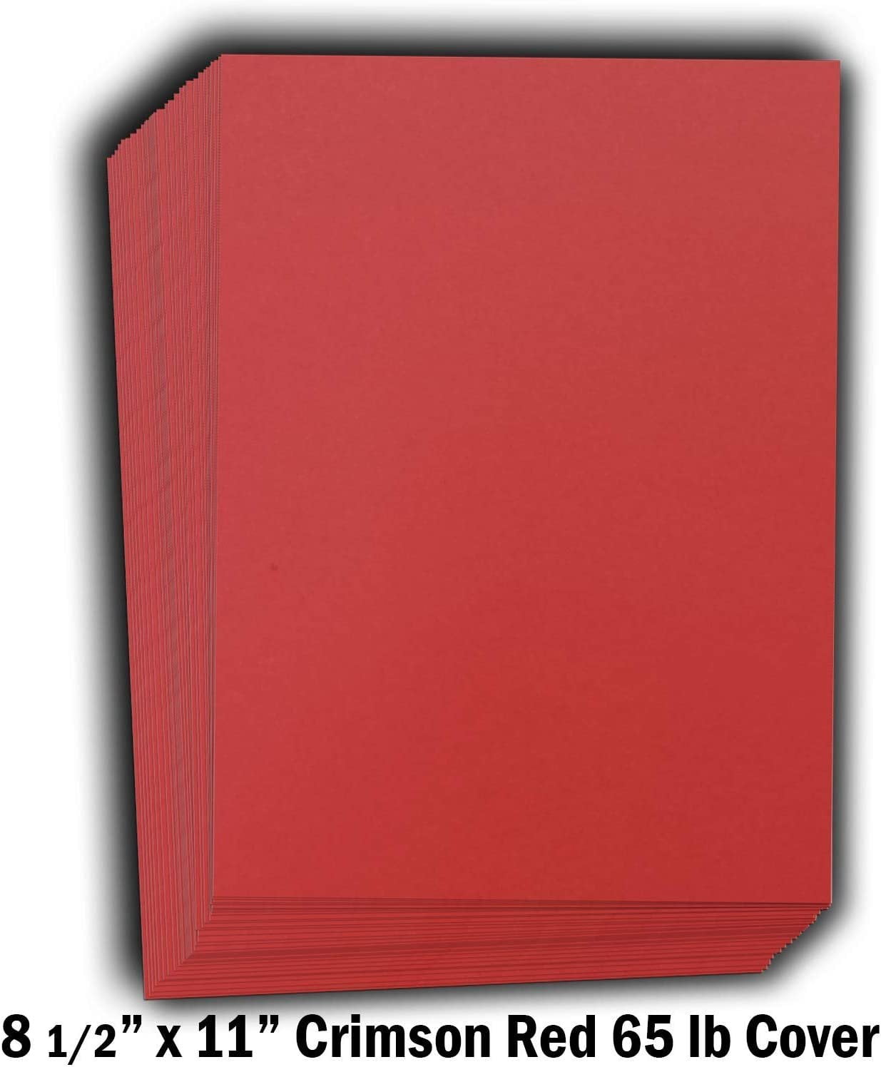 Hamilco Colored Cardstock Scrapbook Paper 8.5 x 11 Punch Red Color Card  Stock Paper 50 Pack 