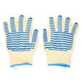 thumbnail image 4 of Manopla para parrilla, 2 guantes resistentes al calor, guantes de protección para manos libres, guantes para horno, artesanía superior, 4 of 14