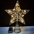 thumbnail image 2 of LED Christmas Tree Star Topper, Beaded Tree Topper Seasonal Decor for Holiday Winter Party, 2 of 8