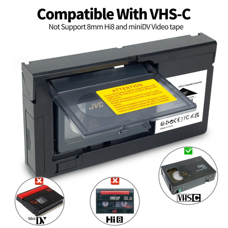 Motorized VHS-C to VHS Cassette Adapter For JVC C-P7U CP6BKU C-P6U