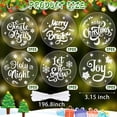 thumbnail image 2 of CCINEE 12pcs Christmas Tree Ornaments,3 Inch Clear Round Acrylic Disc Decorations Sparkle Hanging Tags with 6 Designs for Christmas Party Hanging Decor DIY Crafts Gift Stocking, 2 of 7