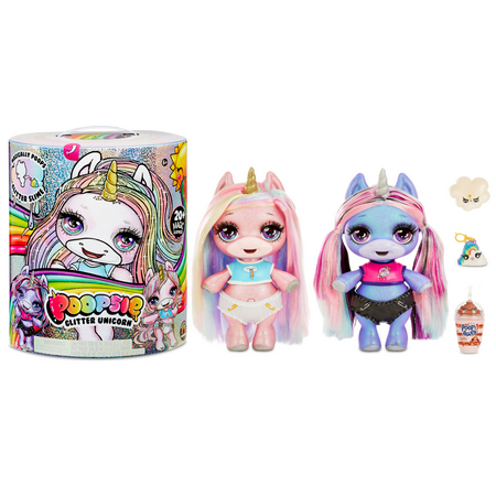 Poopsie Slime Surprise Glitter Unicorn: Stardust Sparkle or Blingy Beauty, 12" Doll with 20+ Magical Surprises